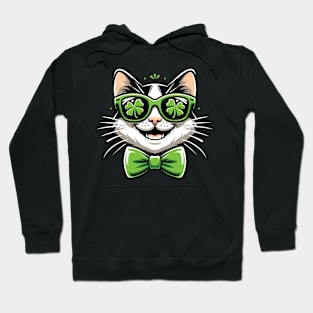 St Patrick's Day Irish Cool Cat Hoodie